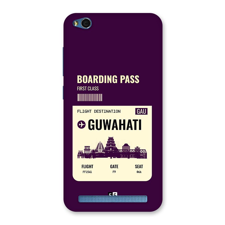 Guwahati Boarding Pass Back Case for Redmi 5A