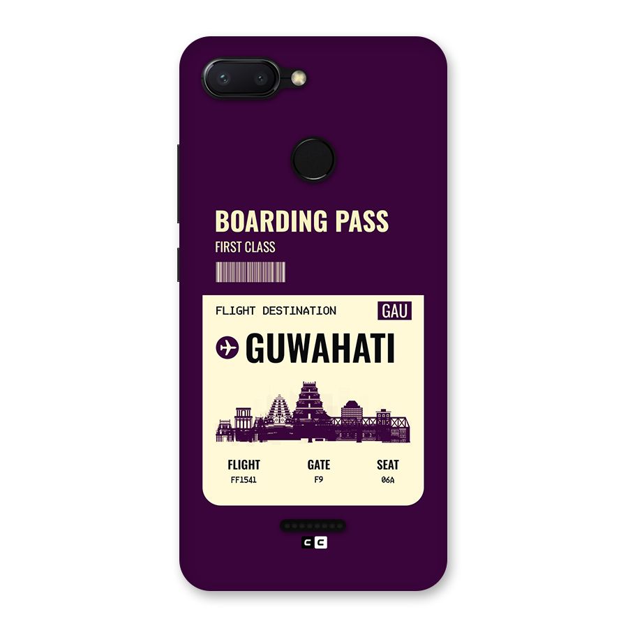 Guwahati Boarding Pass Back Case for Redmi 6