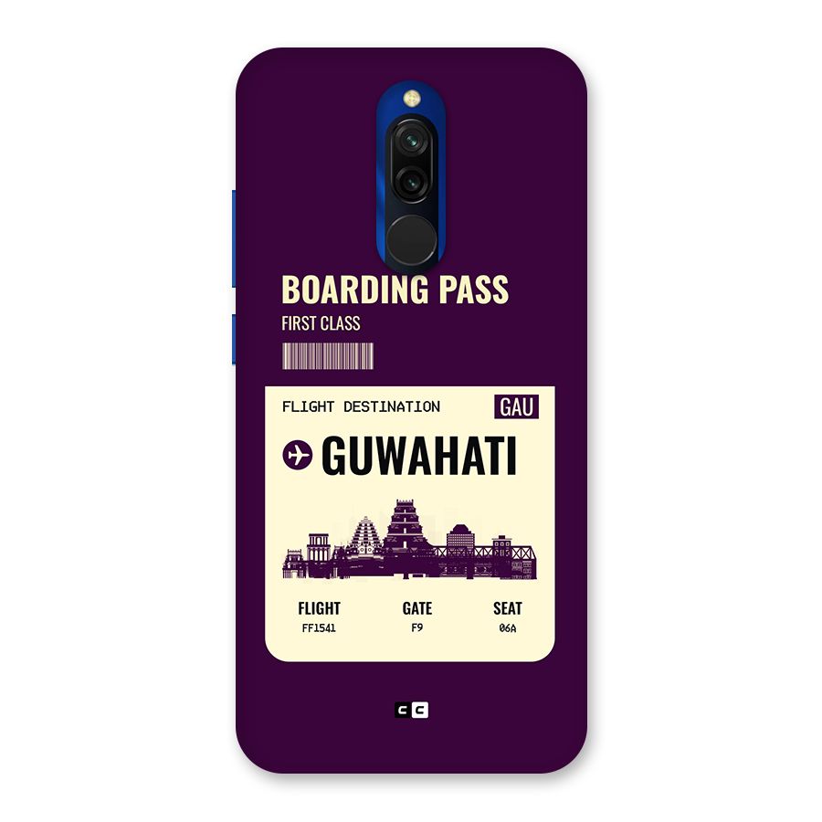 Guwahati Boarding Pass Back Case for Redmi 8