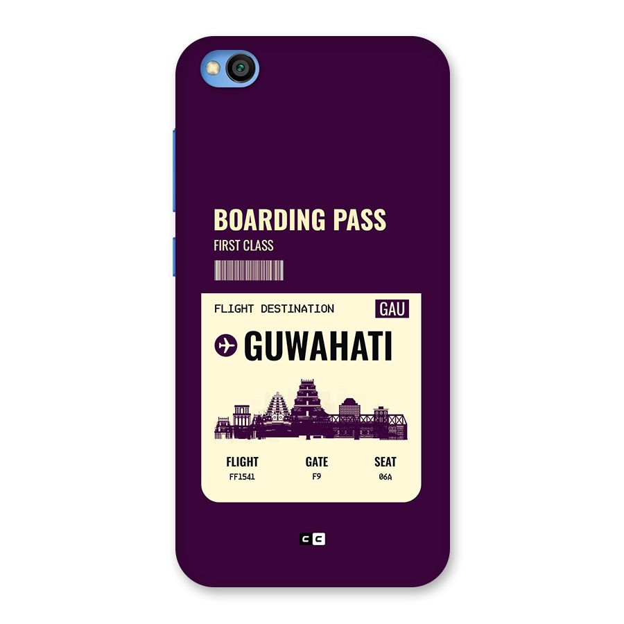 Guwahati Boarding Pass Back Case for Redmi Go