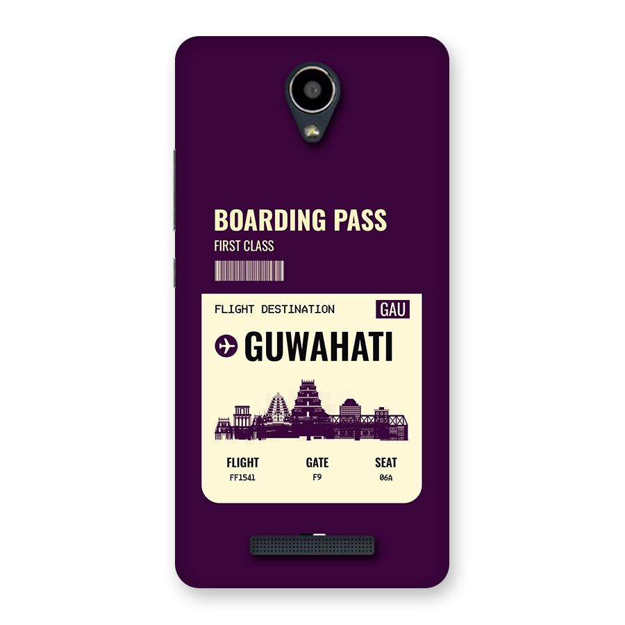Guwahati Boarding Pass Back Case for Redmi Note 2
