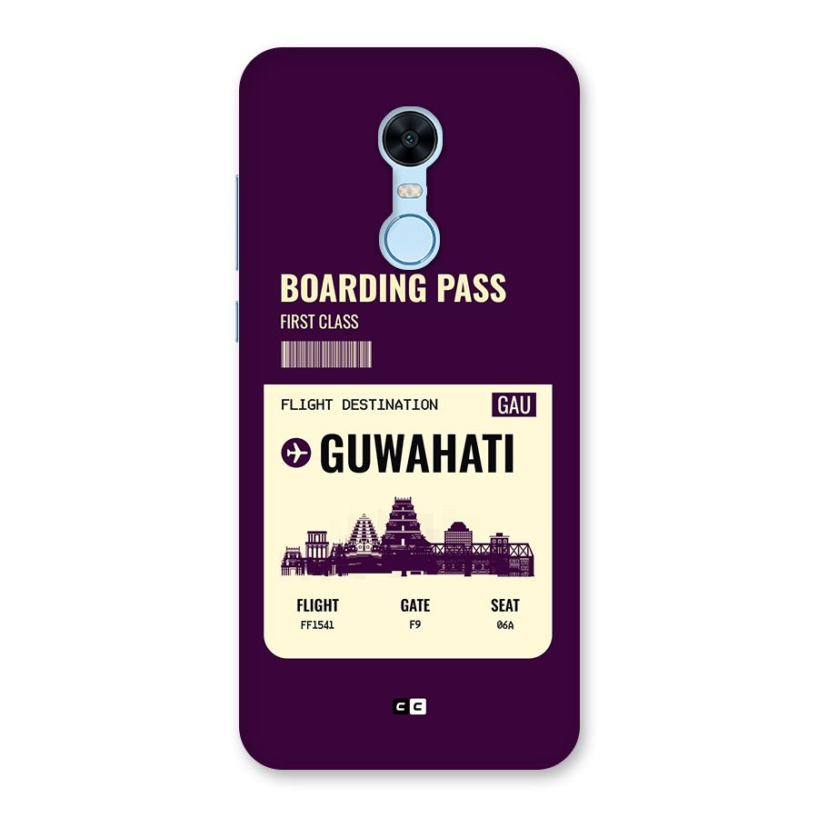 Guwahati Boarding Pass Back Case for Redmi Note 5