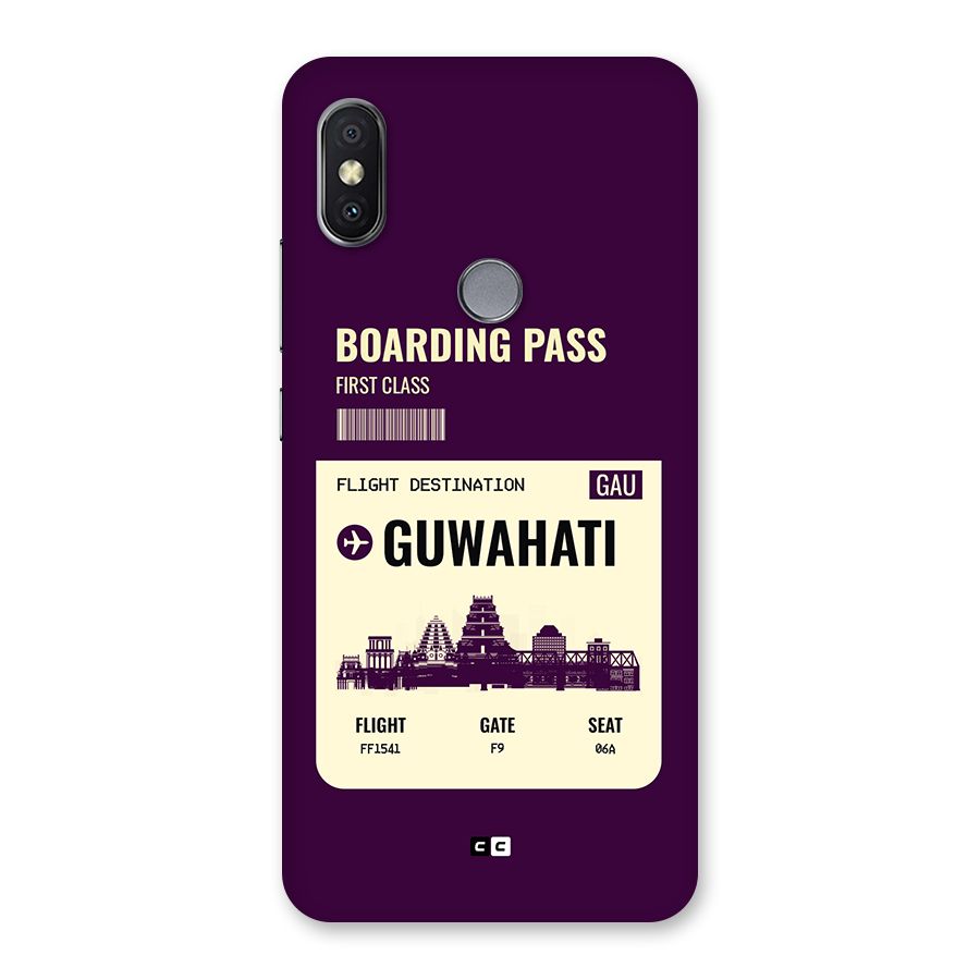 Guwahati Boarding Pass Back Case for Redmi Y2