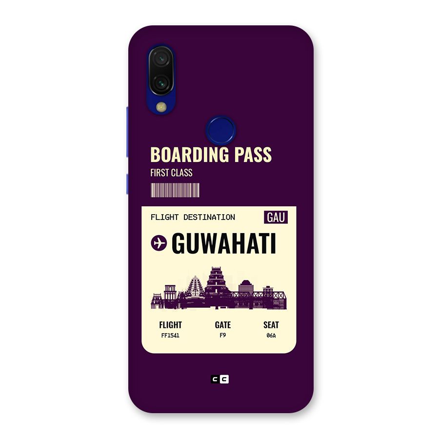 Guwahati Boarding Pass Back Case for Redmi Y3
