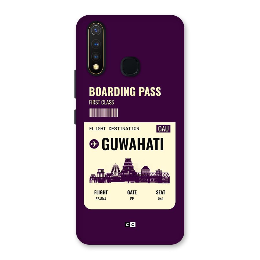 Guwahati Boarding Pass Back Case for Vivo U20