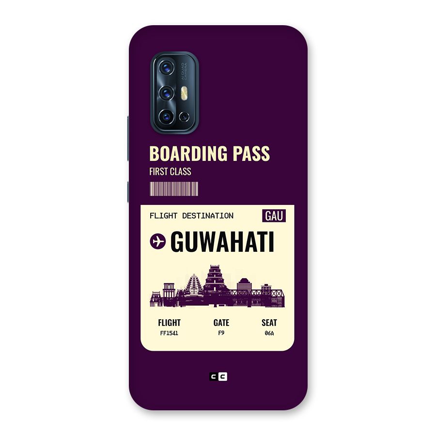 Guwahati Boarding Pass Back Case for Vivo V17