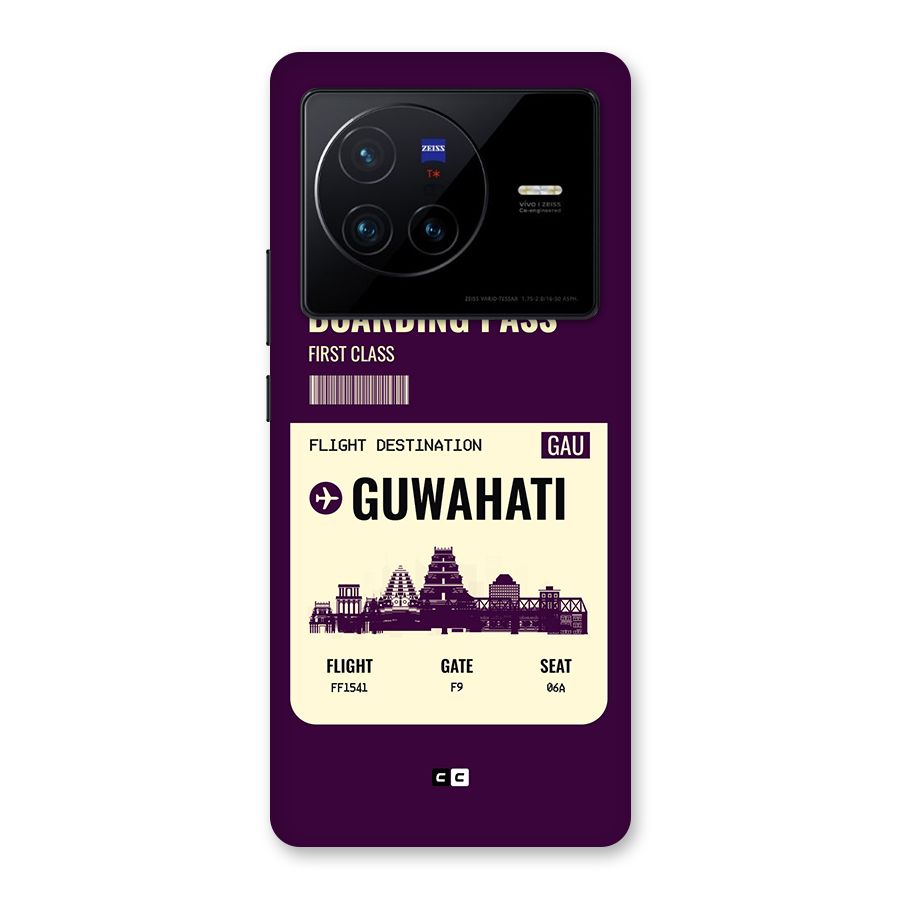 Guwahati Boarding Pass Back Case for Vivo X80