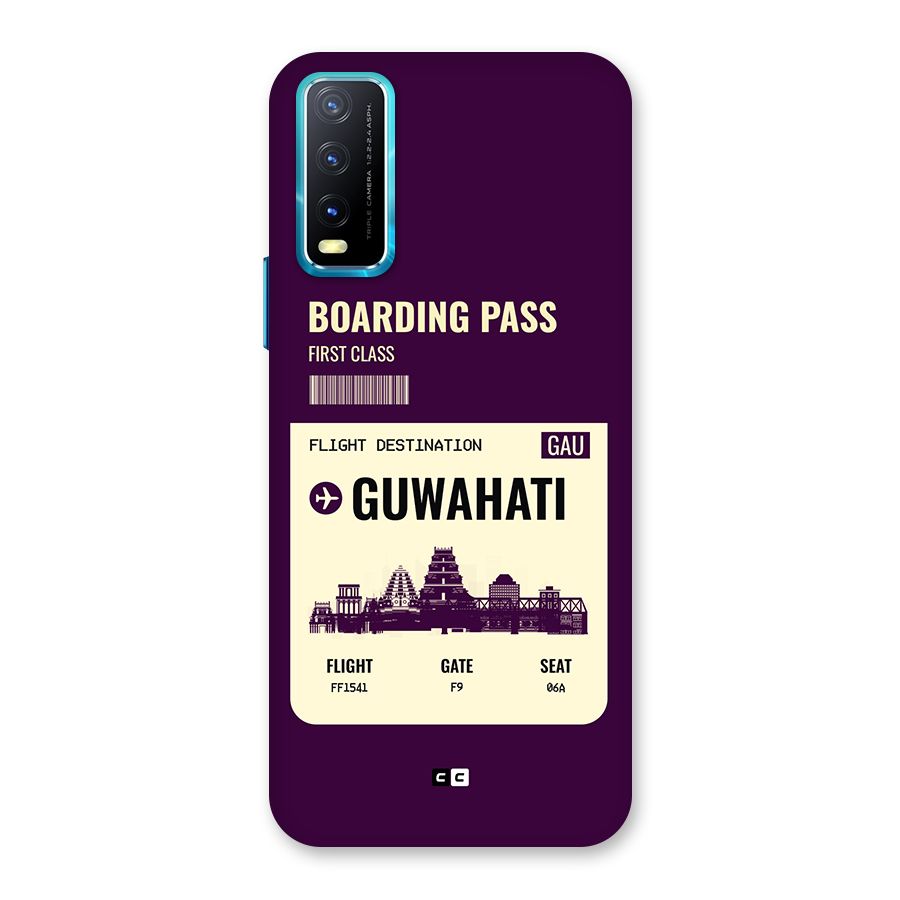Guwahati Boarding Pass Back Case for Vivo Y20