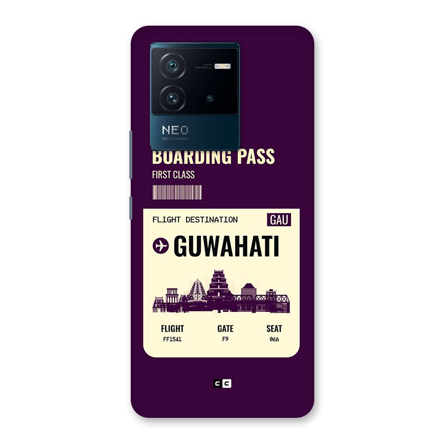 Guwahati Boarding Pass Back Case for Vivo iQOO Neo 6 5G