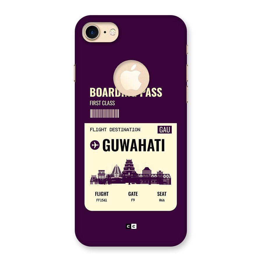 Guwahati Boarding Pass Back Case for iPhone 7 Logo Cut