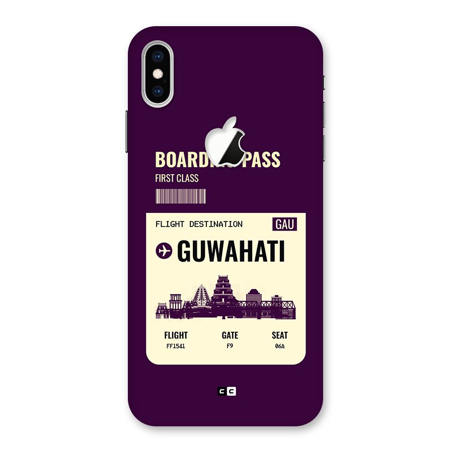 Guwahati Boarding Pass Back Case for iPhone XS Max Apple Cut