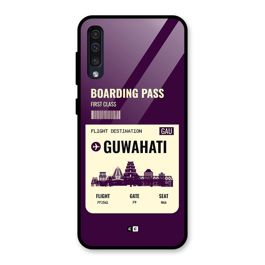 Guwahati Boarding Pass Glass Back Case for Galaxy A50s
