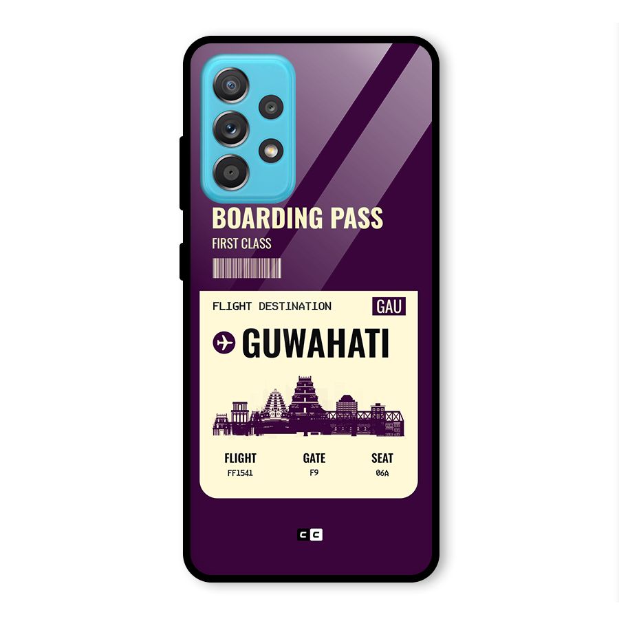 Guwahati Boarding Pass Glass Back Case for Galaxy A52