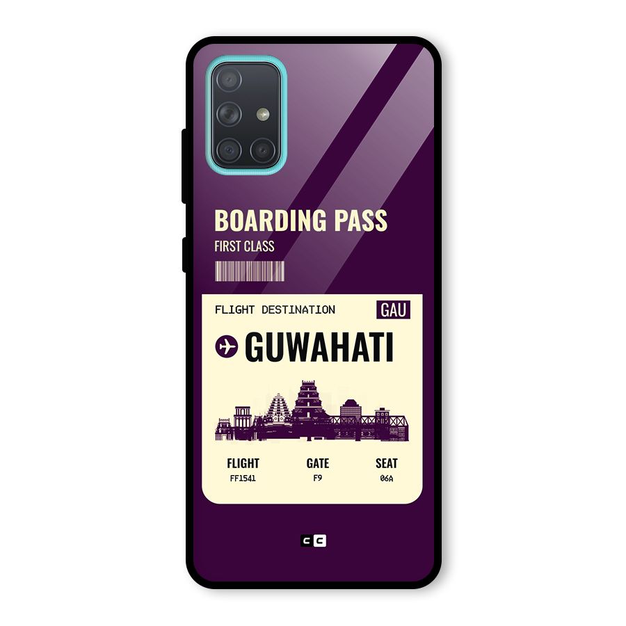 Guwahati Boarding Pass Glass Back Case for Galaxy A71