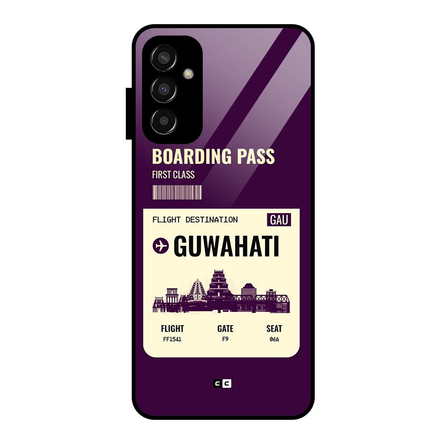 Guwahati Boarding Pass Glass Back Case for Galaxy F13