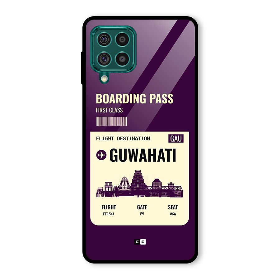Guwahati Boarding Pass Glass Back Case for Galaxy F62
