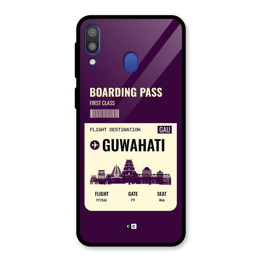 Guwahati Boarding Pass Glass Back Case for Galaxy M20