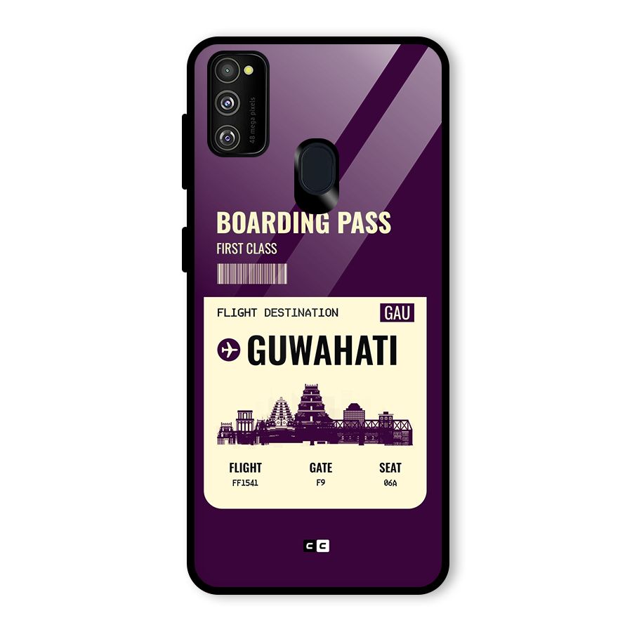 Guwahati Boarding Pass Glass Back Case for Galaxy M30s
