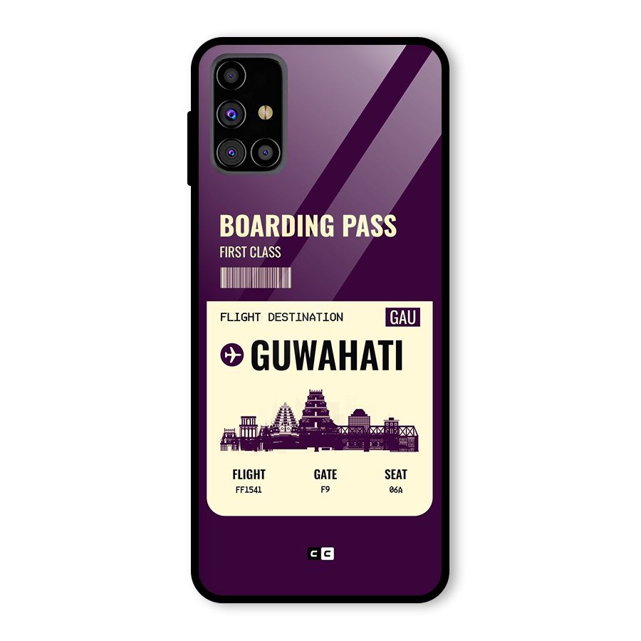 Guwahati Boarding Pass Glass Back Case for Galaxy M31s