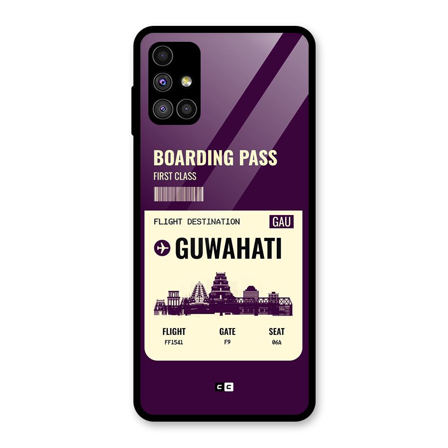 Guwahati Boarding Pass Glass Back Case for Galaxy M51