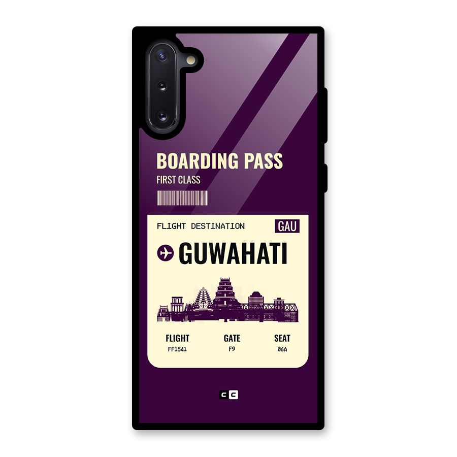 Guwahati Boarding Pass Glass Back Case for Galaxy Note 10