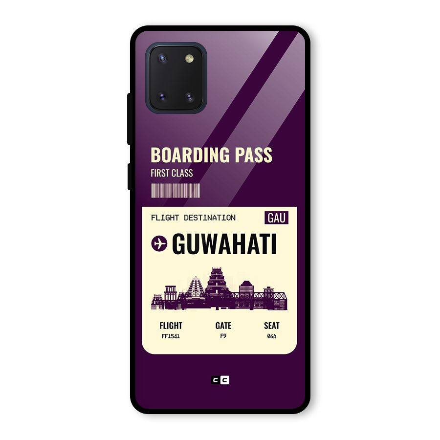 Guwahati Boarding Pass Glass Back Case for Galaxy Note 10 Lite