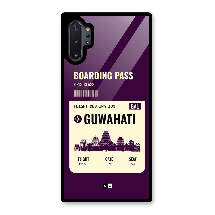 Guwahati Boarding Pass Glass Back Case for Galaxy Note 10 Plus
