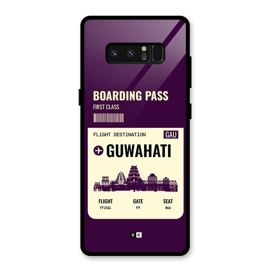 Guwahati Boarding Pass Glass Back Case for Galaxy Note 8