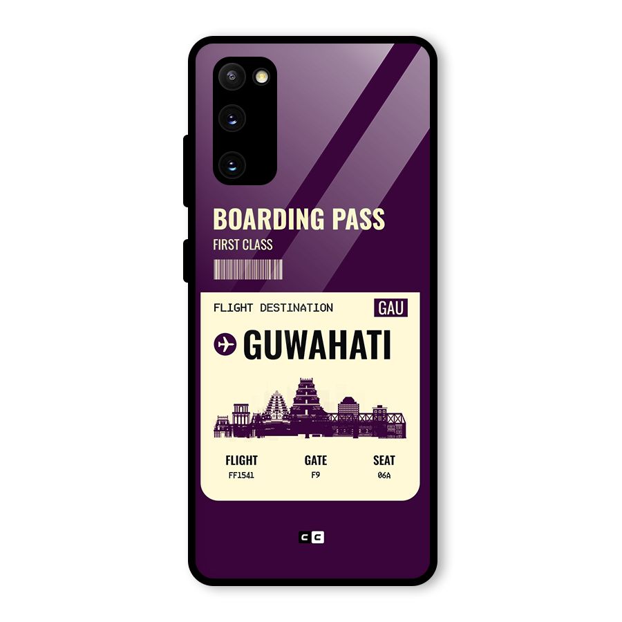 Guwahati Boarding Pass Glass Back Case for Galaxy S20 FE 5G