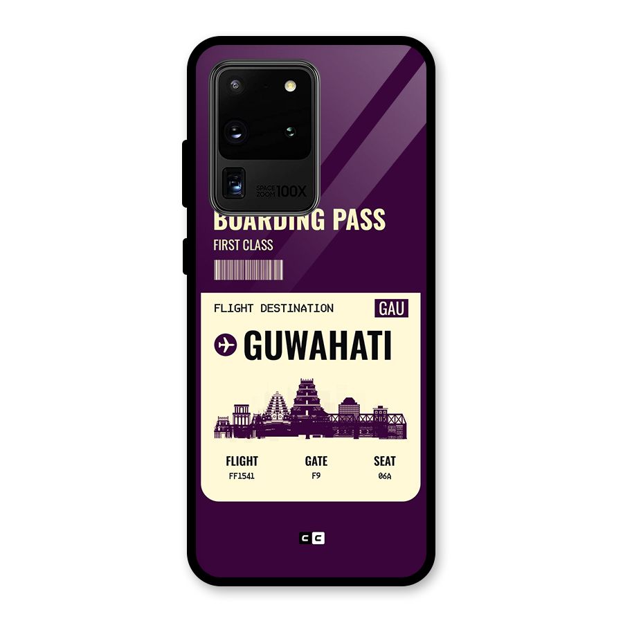 Guwahati Boarding Pass Glass Back Case for Galaxy S20 Ultra
