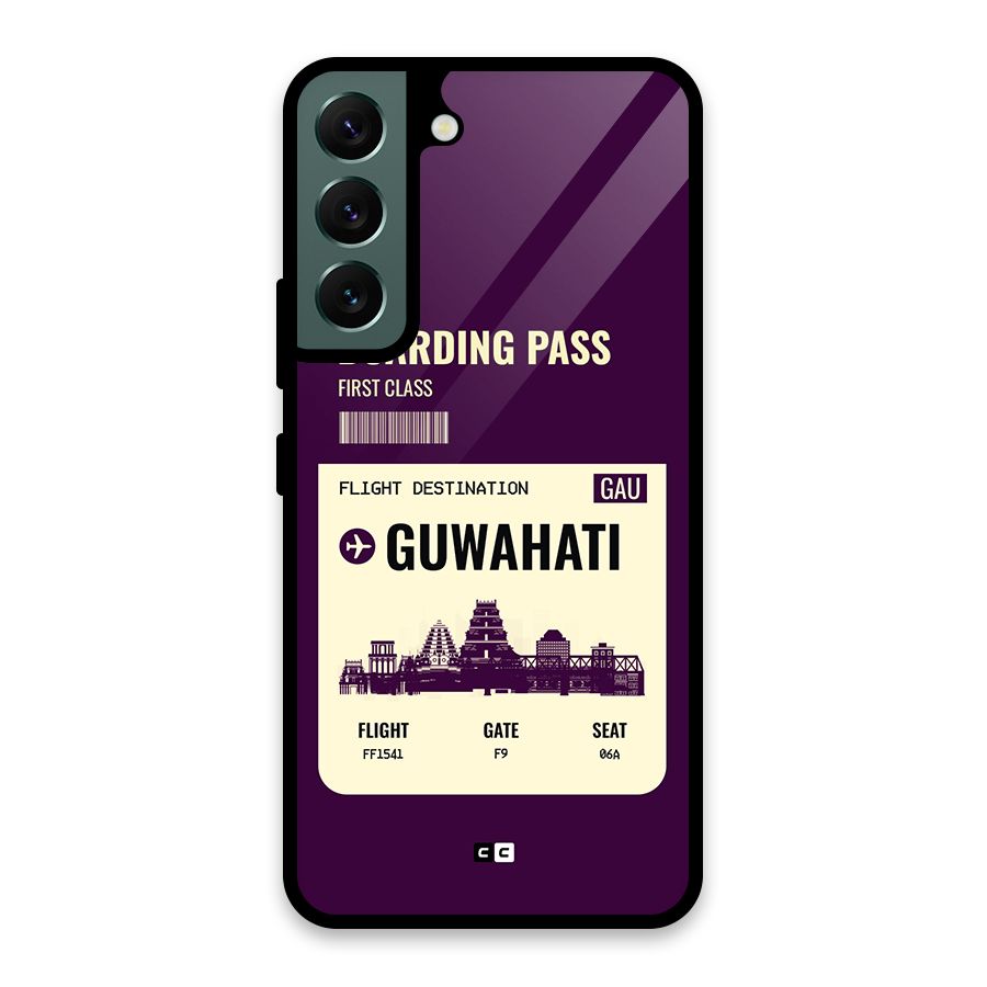 Guwahati Boarding Pass Glass Back Case for Galaxy S22 5G