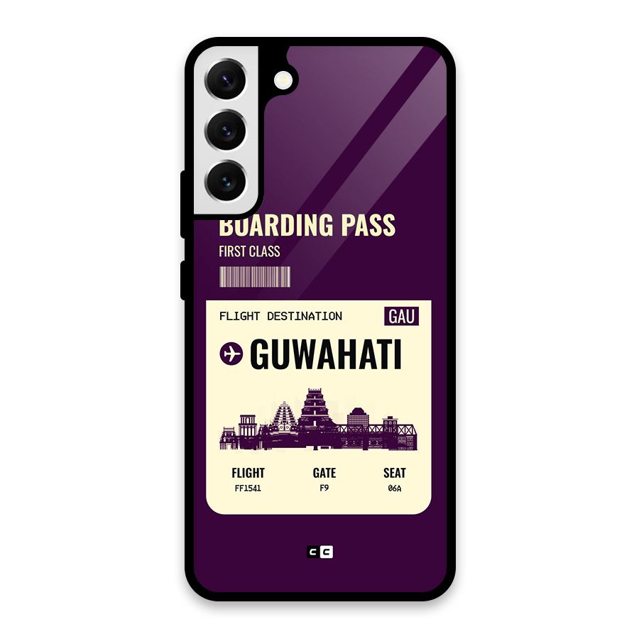 Guwahati Boarding Pass Glass Back Case for Galaxy S22 Plus 5G