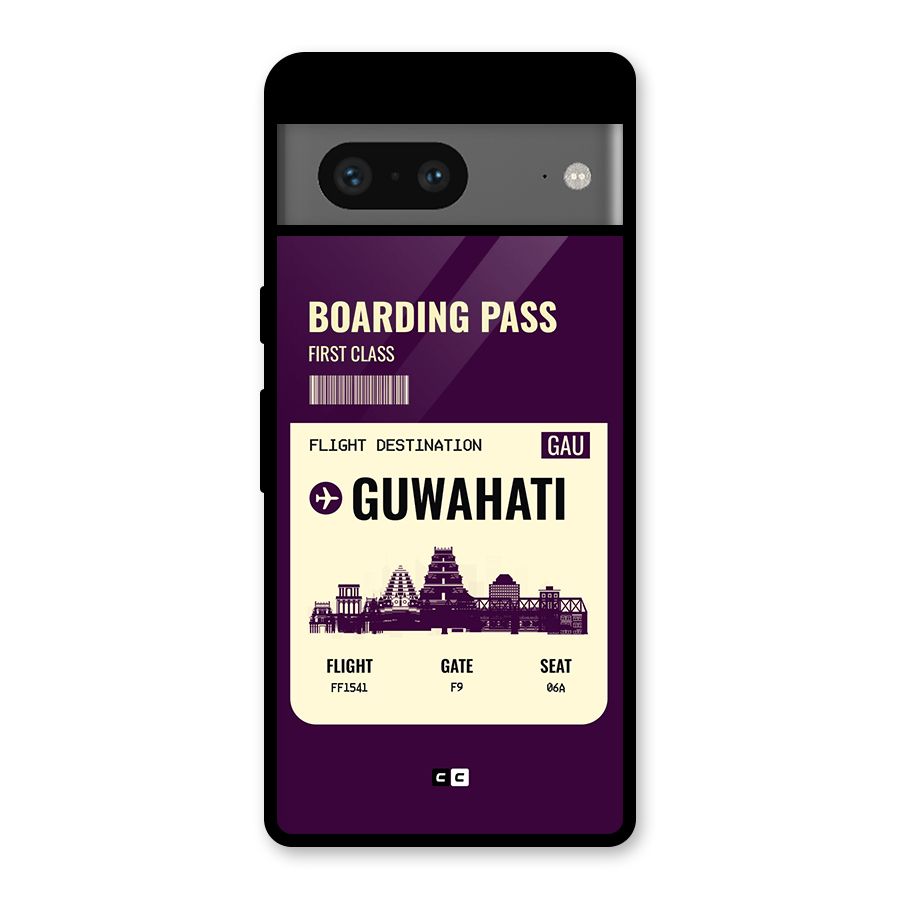 Guwahati Boarding Pass Glass Back Case for Google Pixel 7