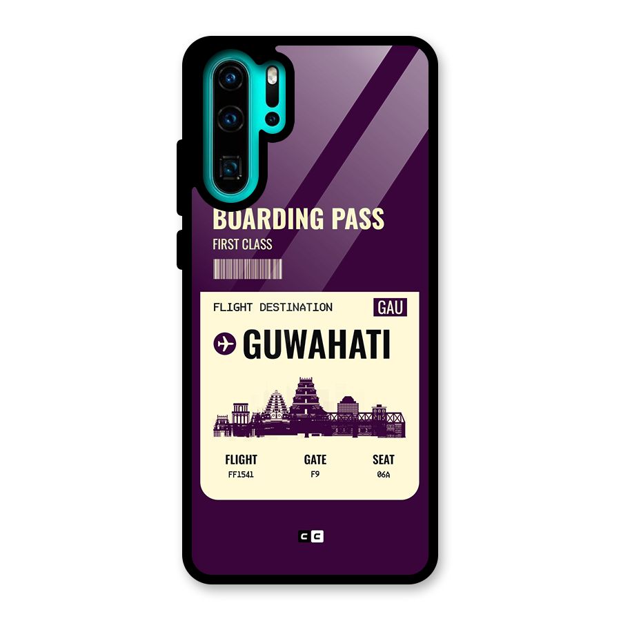 Guwahati Boarding Pass Glass Back Case for Huawei P30 Pro