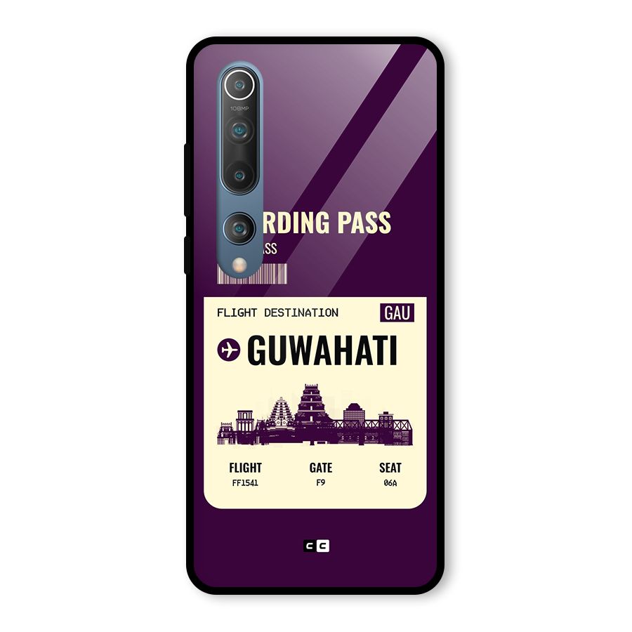 Guwahati Boarding Pass Glass Back Case for Mi 10