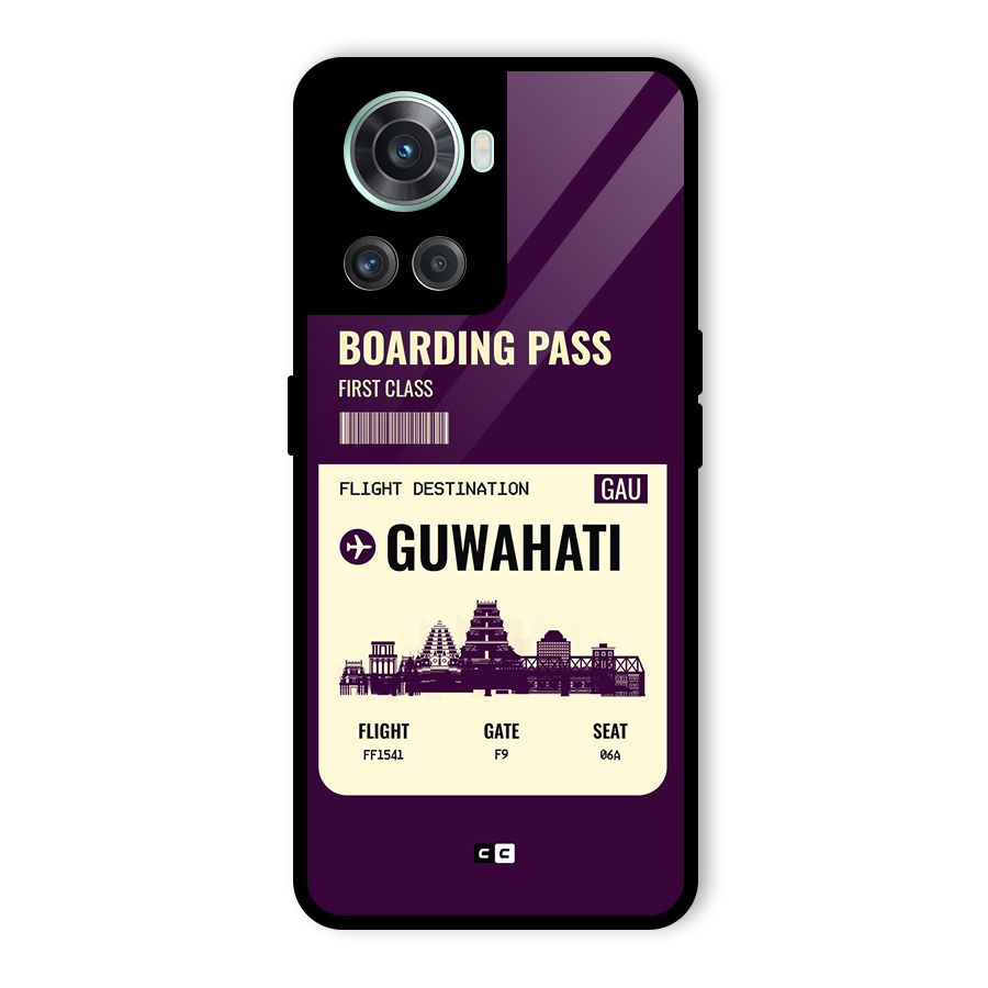 Guwahati Boarding Pass Glass Back Case for OnePlus 10R