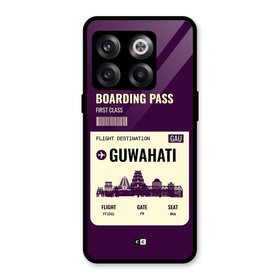 Guwahati Boarding Pass Glass Back Case for OnePlus 10T