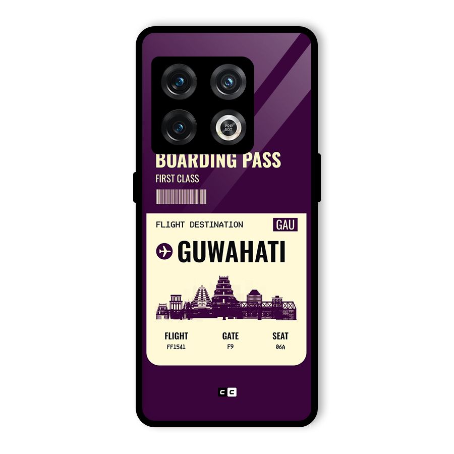 Guwahati Boarding Pass Glass Back Case for OnePlus 10 Pro 5G