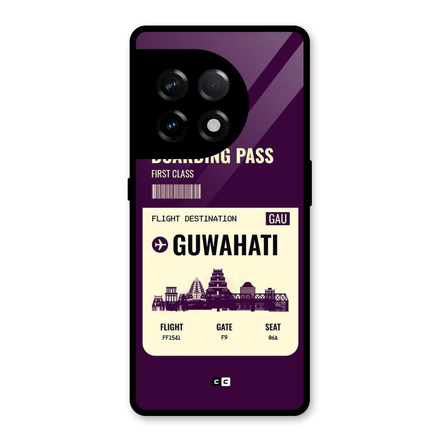 Guwahati Boarding Pass Glass Back Case for OnePlus 11R