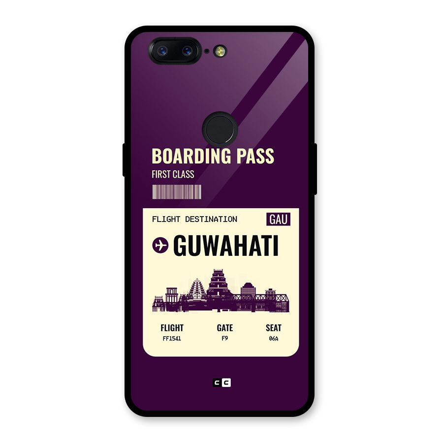 Guwahati Boarding Pass Glass Back Case for OnePlus 5T
