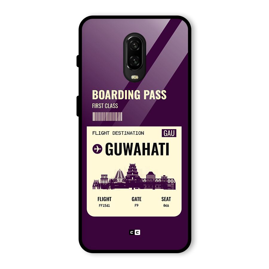 Guwahati Boarding Pass Glass Back Case for OnePlus 6T