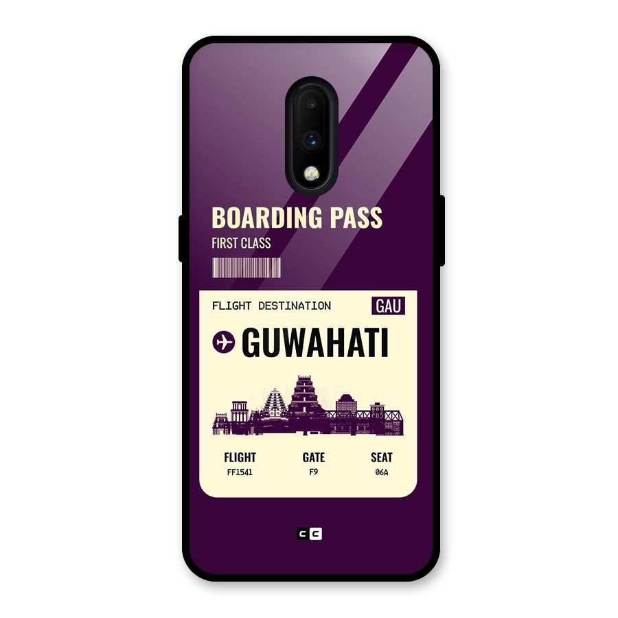 Guwahati Boarding Pass Glass Back Case for OnePlus 7