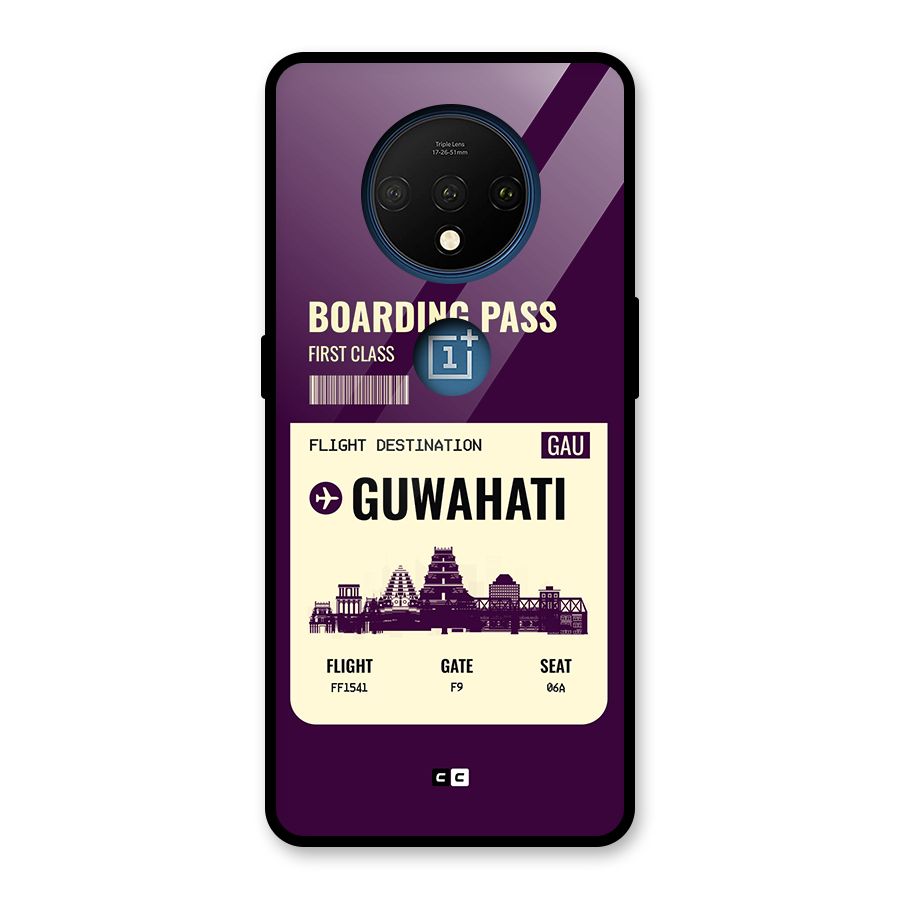 Guwahati Boarding Pass Glass Back Case for OnePlus 7T