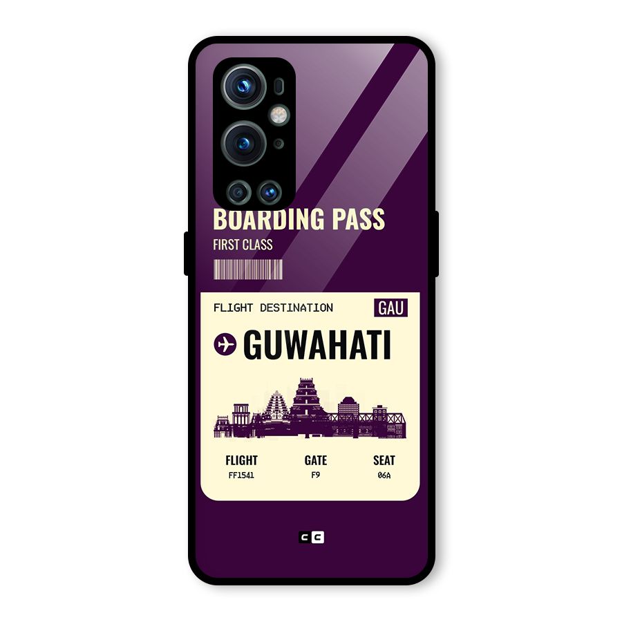 Guwahati Boarding Pass Glass Back Case for OnePlus 9 Pro