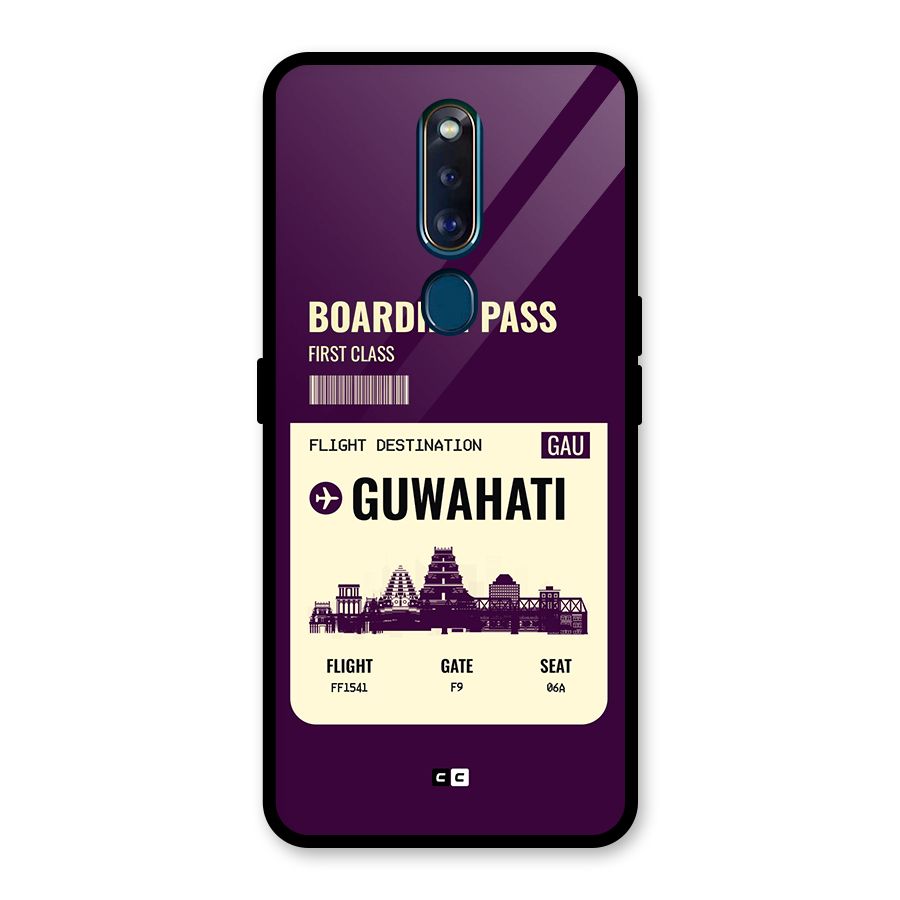 Guwahati Boarding Pass Glass Back Case for Oppo F11 Pro