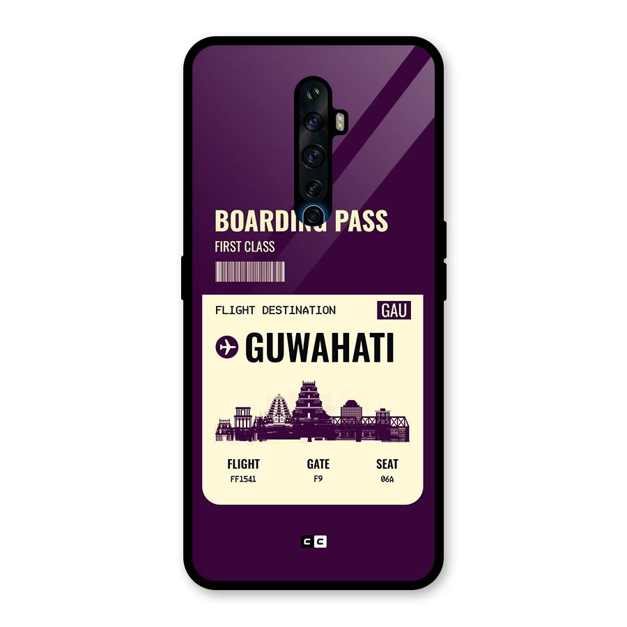 Guwahati Boarding Pass Glass Back Case for Oppo Reno2 F