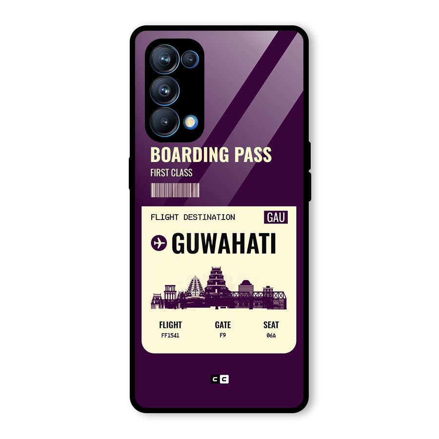 Guwahati Boarding Pass Glass Back Case for Oppo Reno5 Pro 5G
