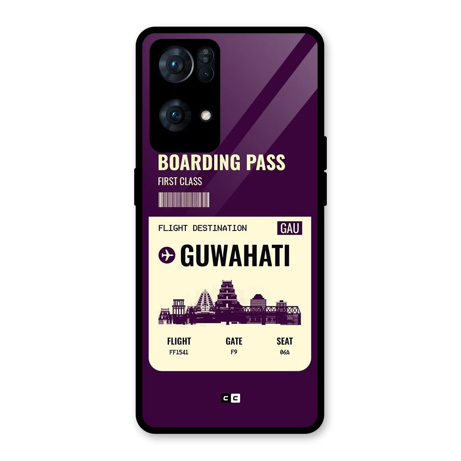 Guwahati Boarding Pass Glass Back Case for Oppo Reno7 Pro 5G