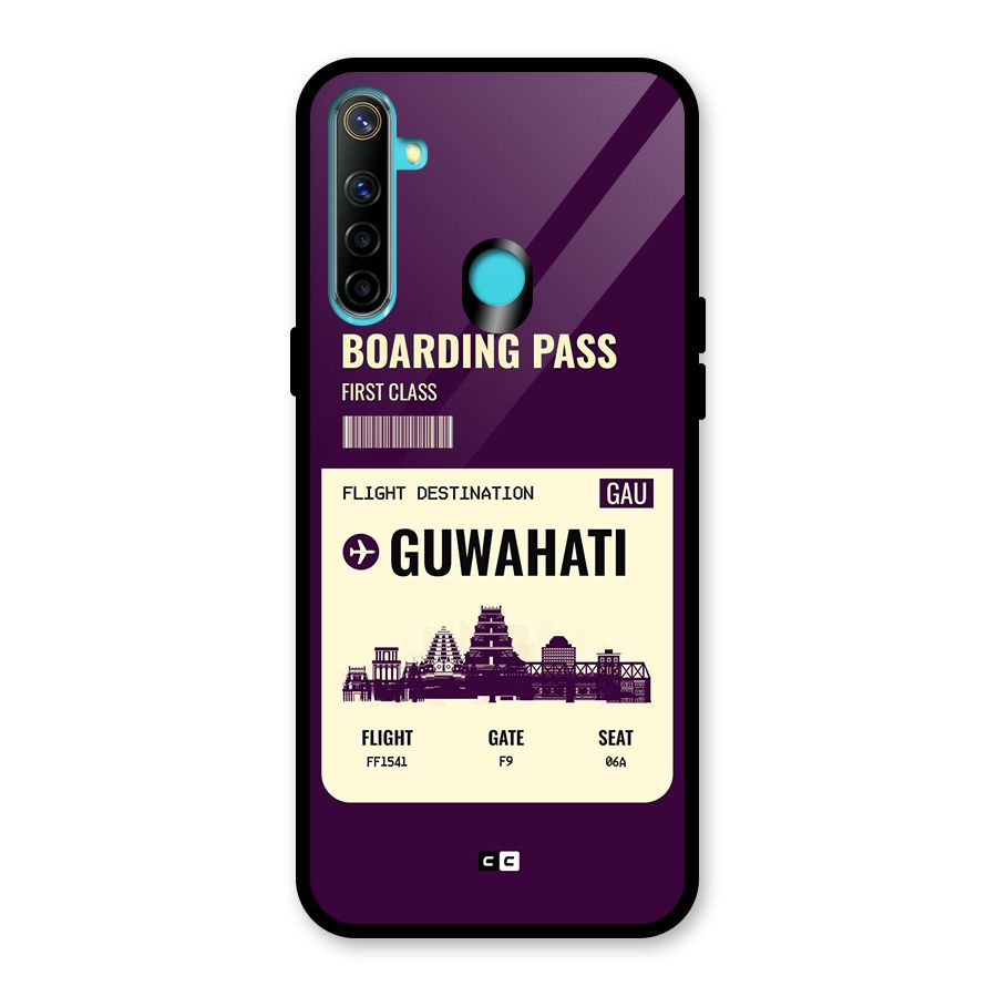 Guwahati Boarding Pass Glass Back Case for Realme 5s