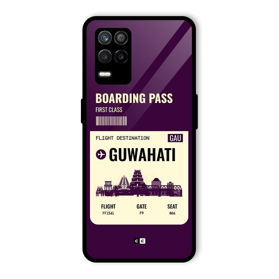 Guwahati Boarding Pass Glass Back Case for Realme 8 5G